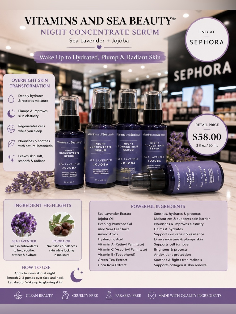 Vitamins And Sea 🌊 Beauty Night Concentrate Serum -